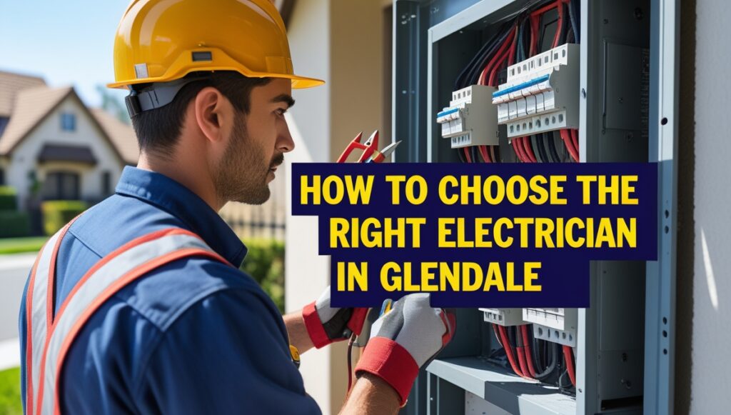 an electrician in Glendale inspecting electrical system